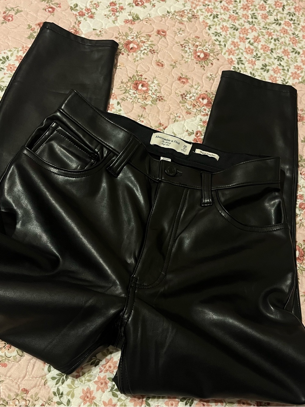 Faux leather pants